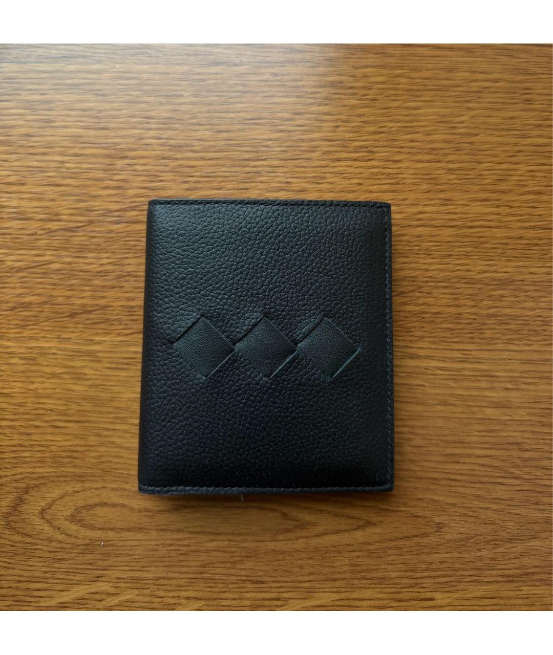BOTTEGA VENETA Черный кожаный кошелек, фото 6