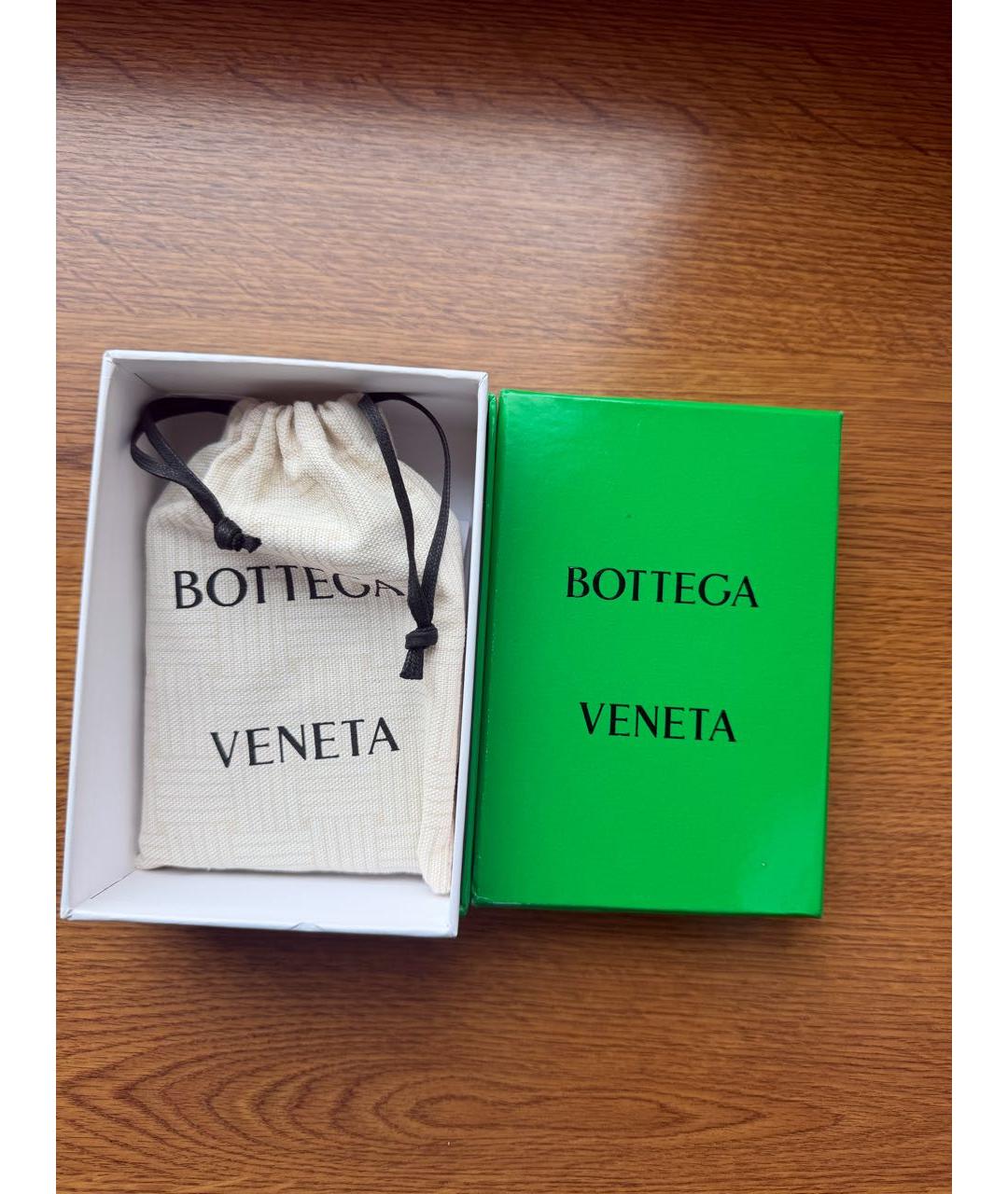 BOTTEGA VENETA Черный кожаный кошелек, фото 5