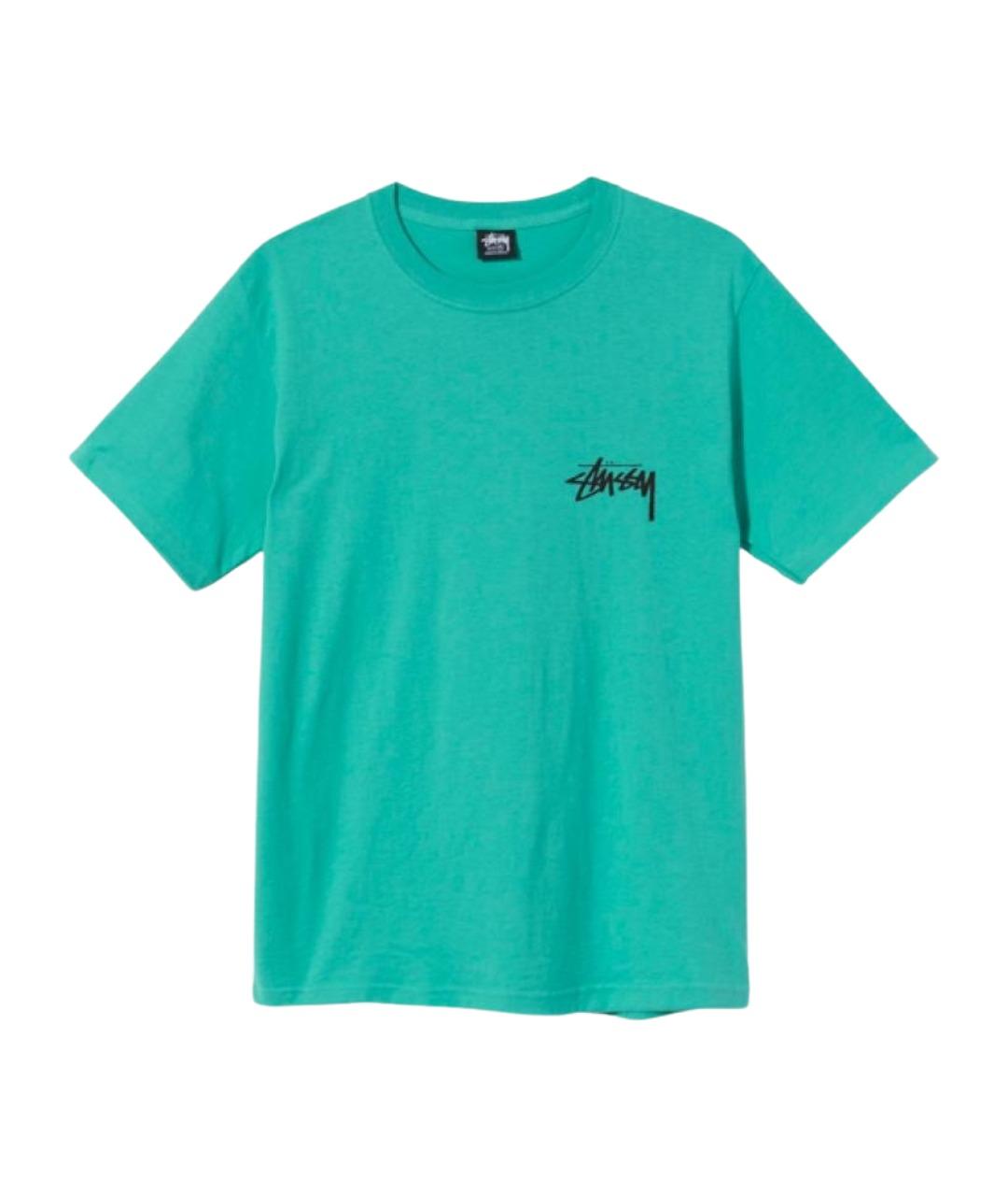 STUSSY Зеленая футболка, фото 1