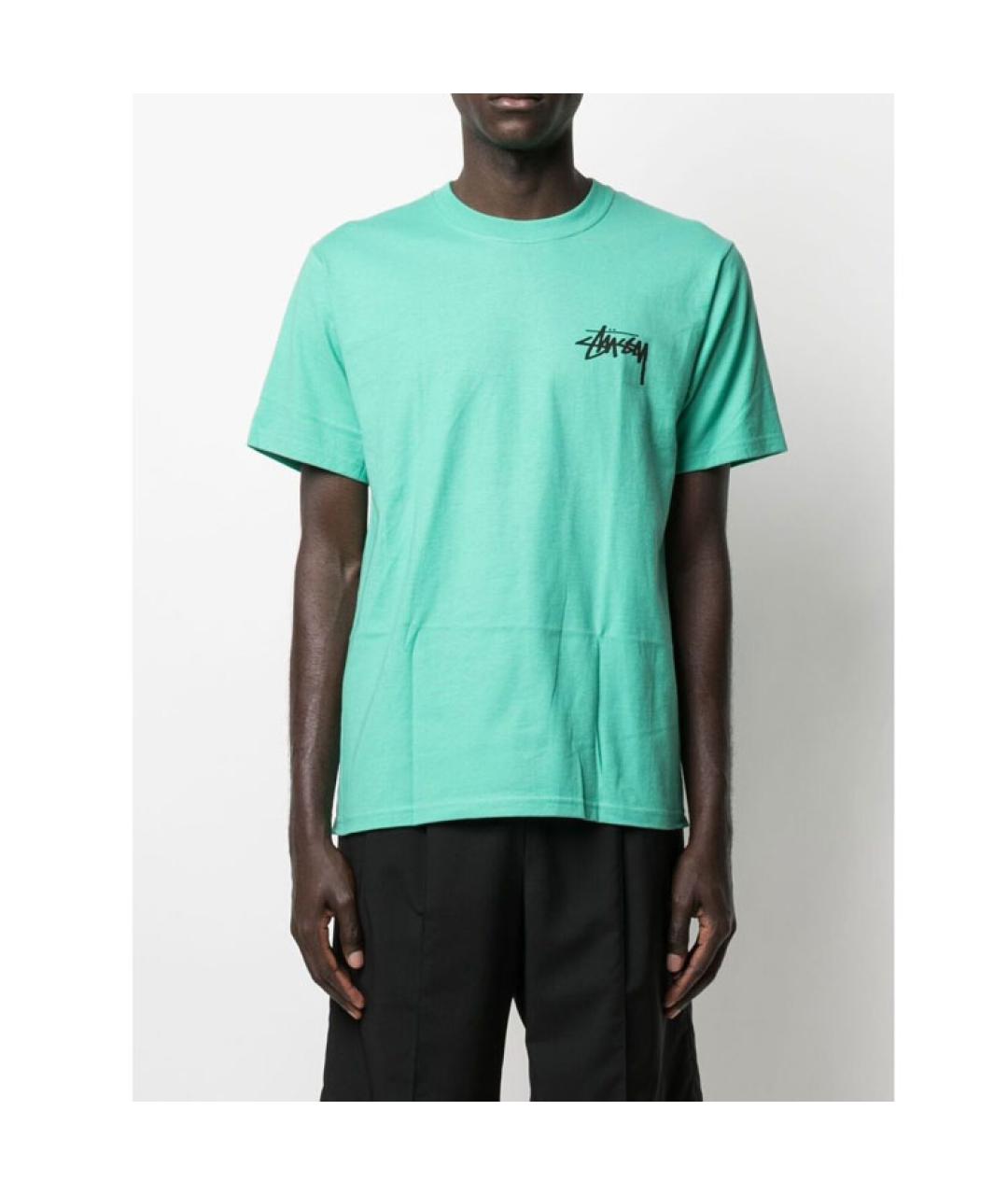 STUSSY Зеленая футболка, фото 4