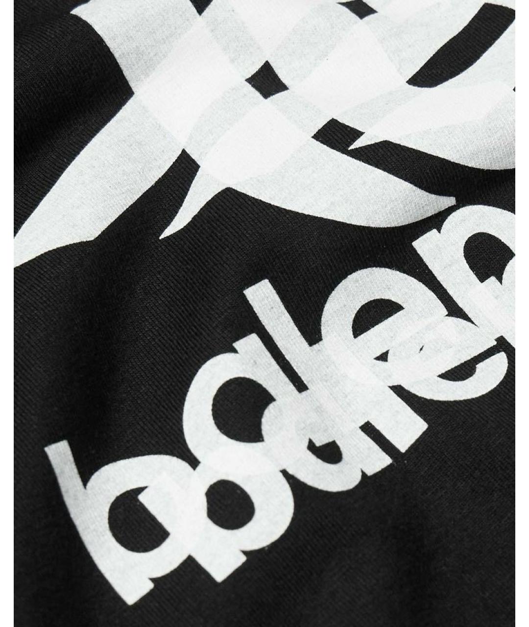 BALENCIAGA Черная хлопковая футболка, фото 7