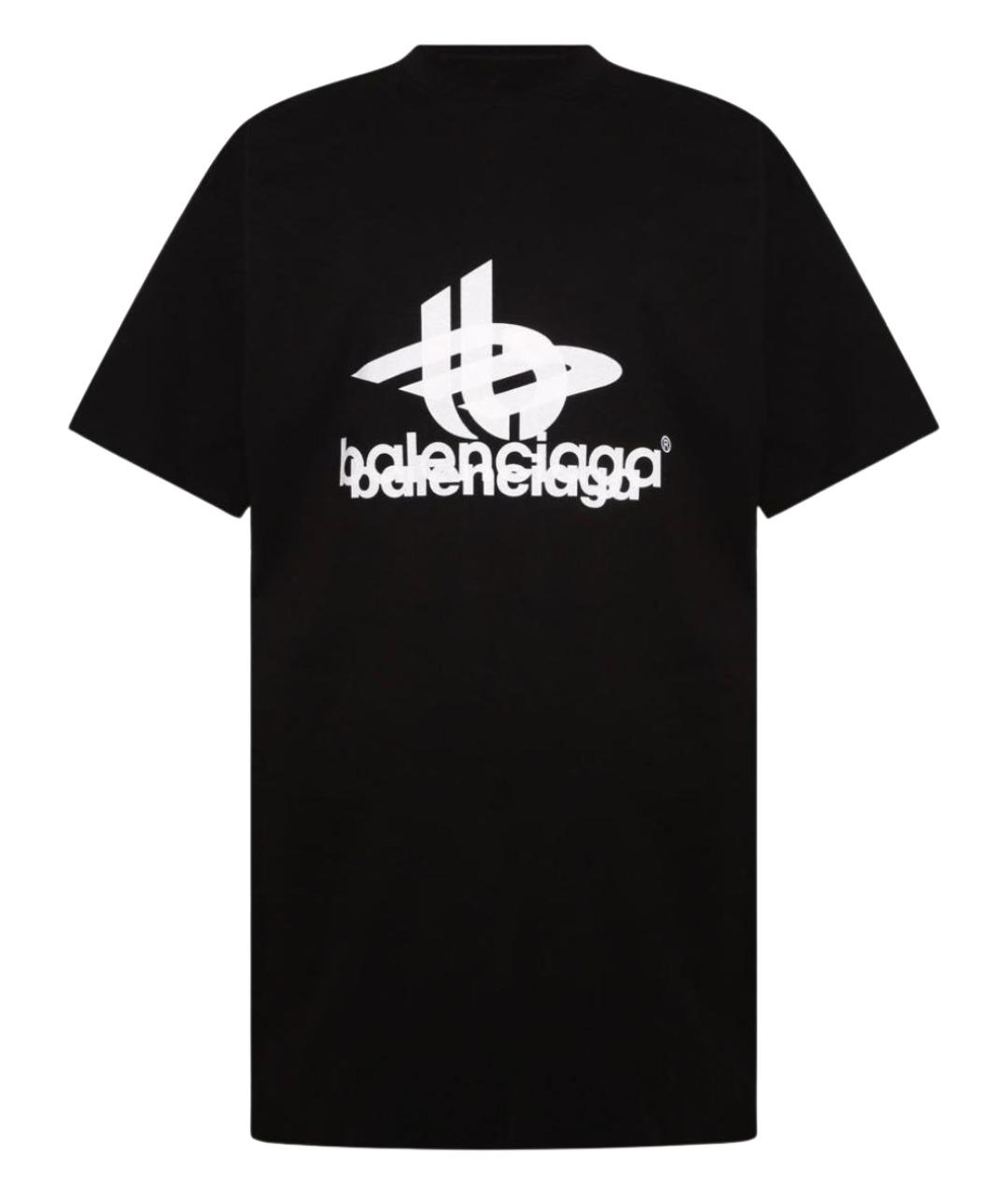 BALENCIAGA Черная хлопковая футболка, фото 1