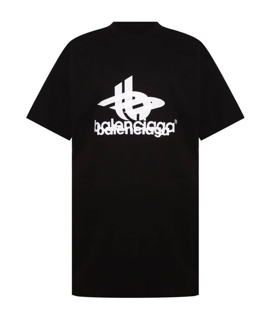 BALENCIAGA Черная хлопковая футболка, фото 8