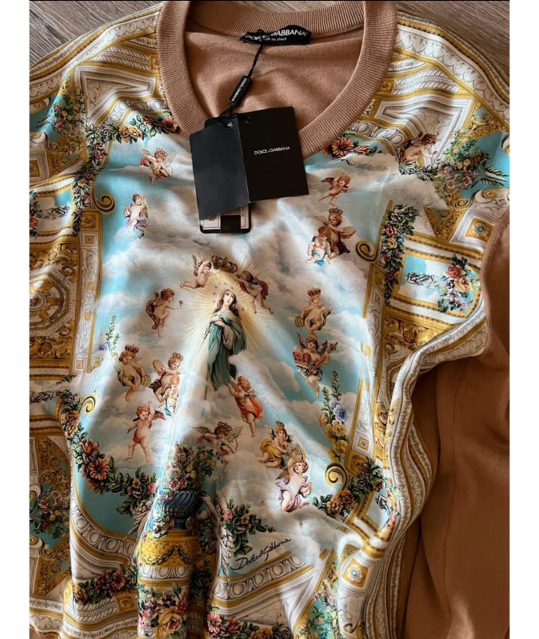 DOLCE&GABBANA Бежевый кашемировый джемпер / свитер, фото 3