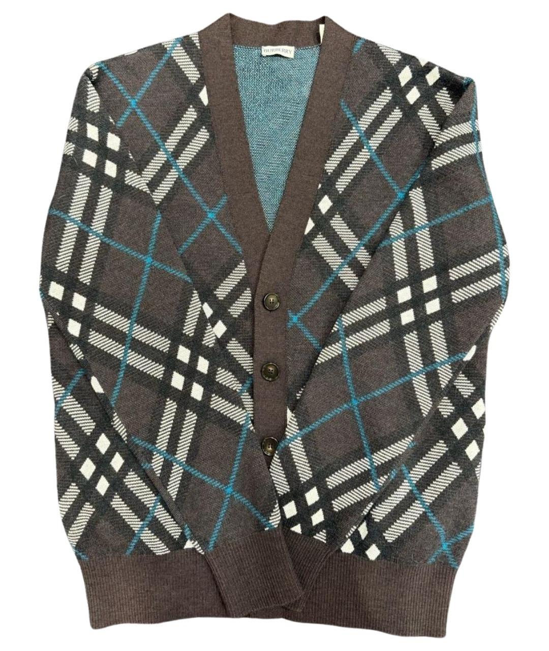 BURBERRY Зеленый шерстяной кардиган, фото 1