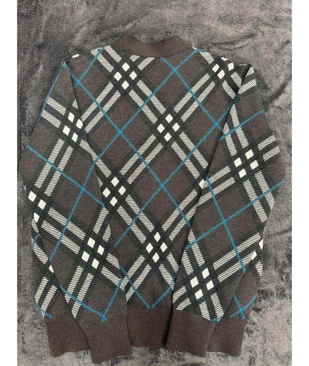 BURBERRY Зеленый шерстяной кардиган, фото 2