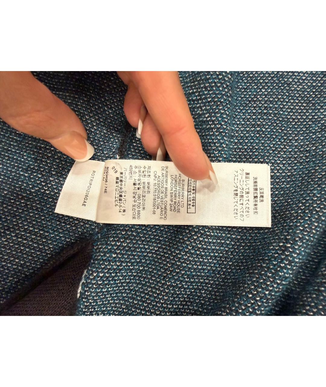 BURBERRY Зеленый шерстяной кардиган, фото 5