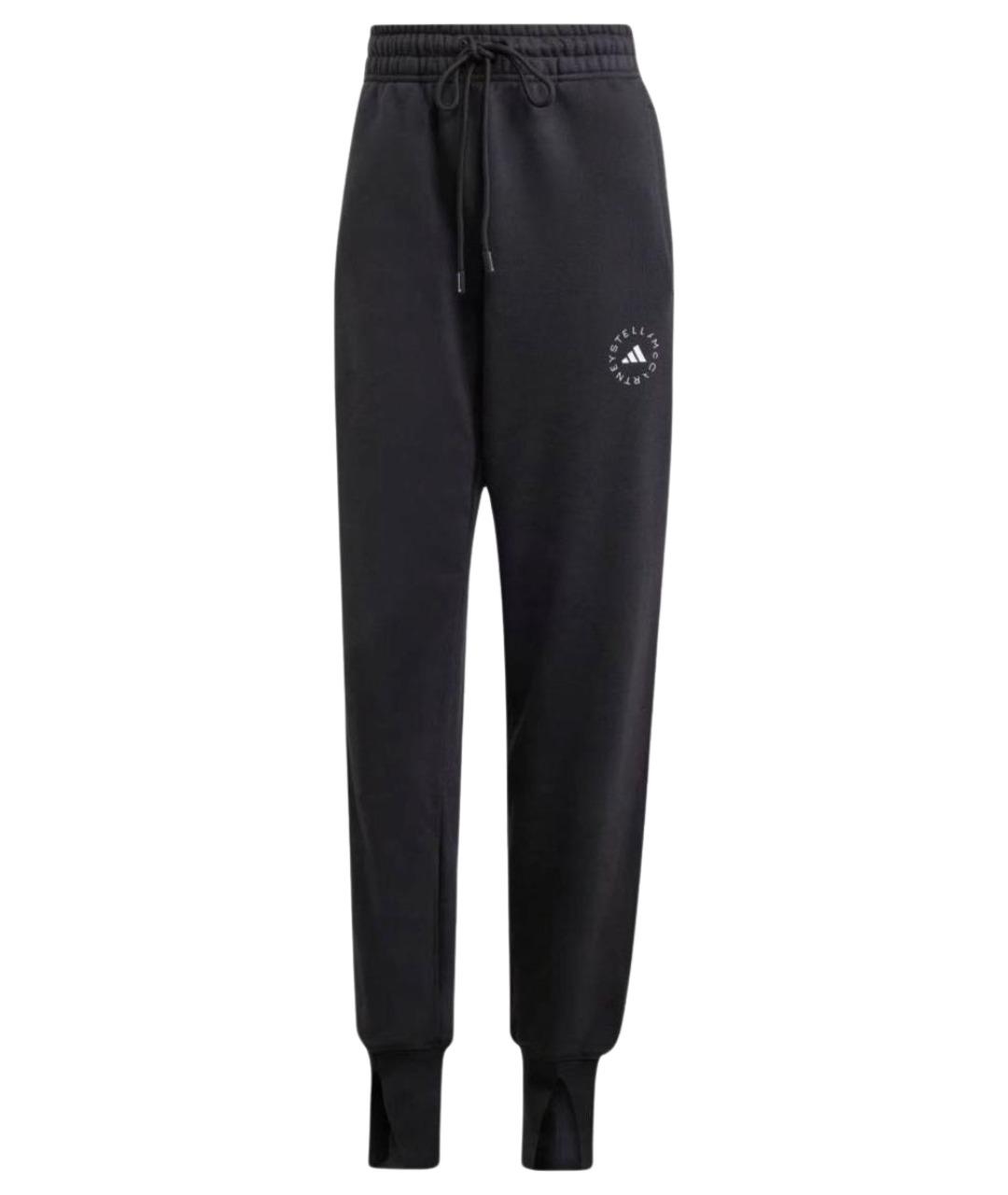ADIDAS BY STELLA MCCARTNEY Черные хлопковые прямые брюки, фото 1