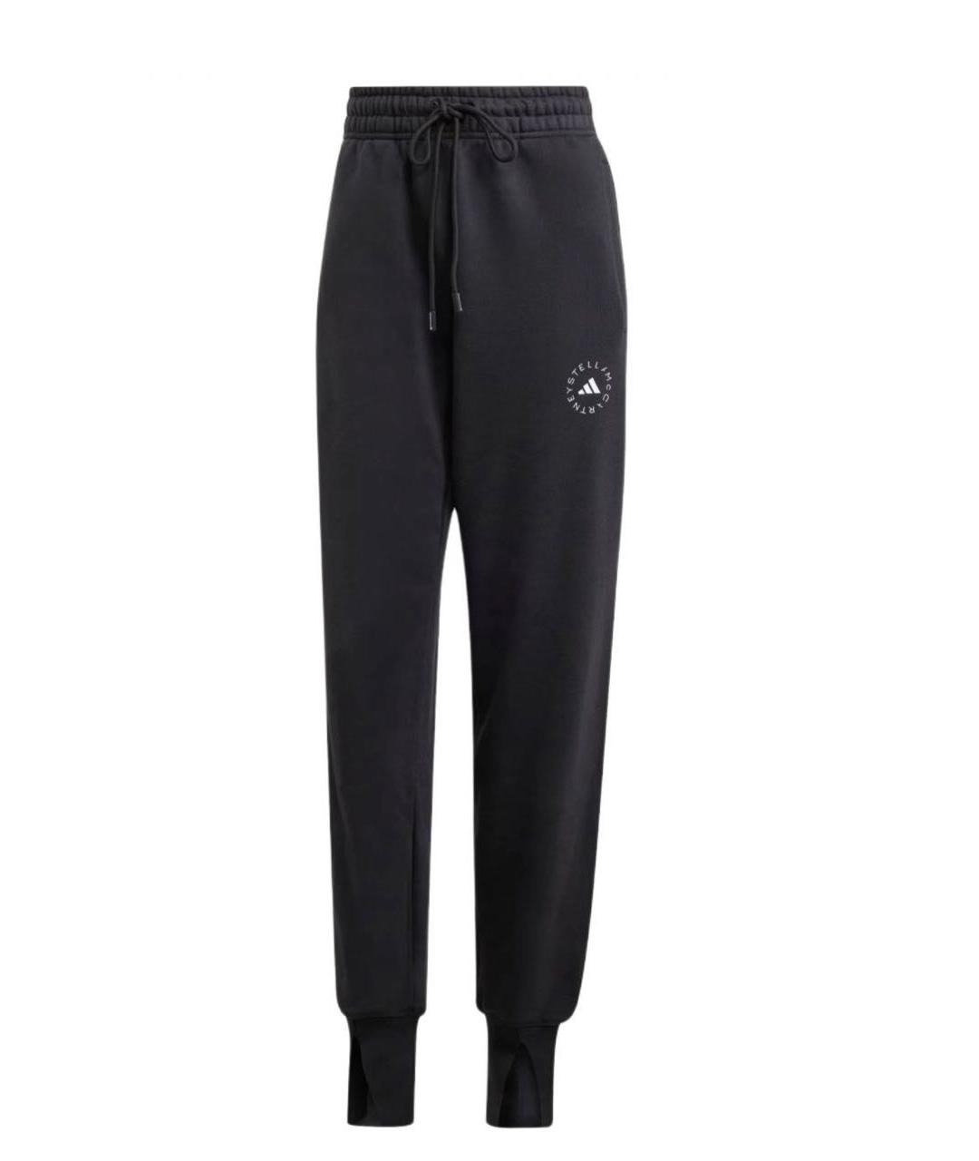 ADIDAS BY STELLA MCCARTNEY Черные хлопковые прямые брюки, фото 9