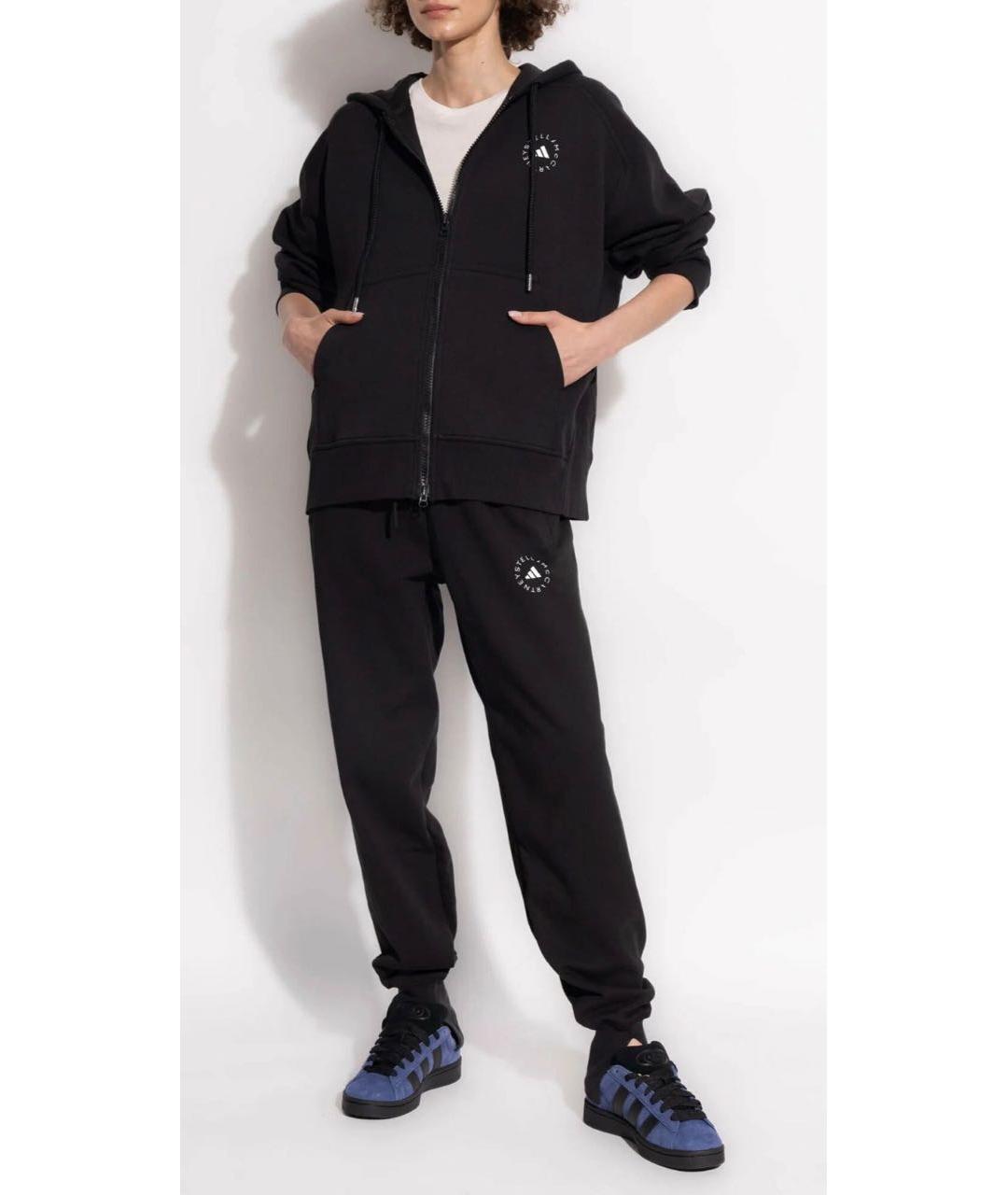 ADIDAS BY STELLA MCCARTNEY Черные хлопковые прямые брюки, фото 8