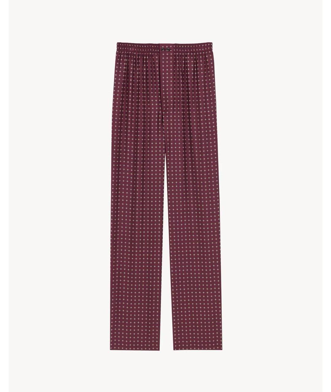 SAINT LAURENT Бордовый шелковый костюм с брюками, фото 2