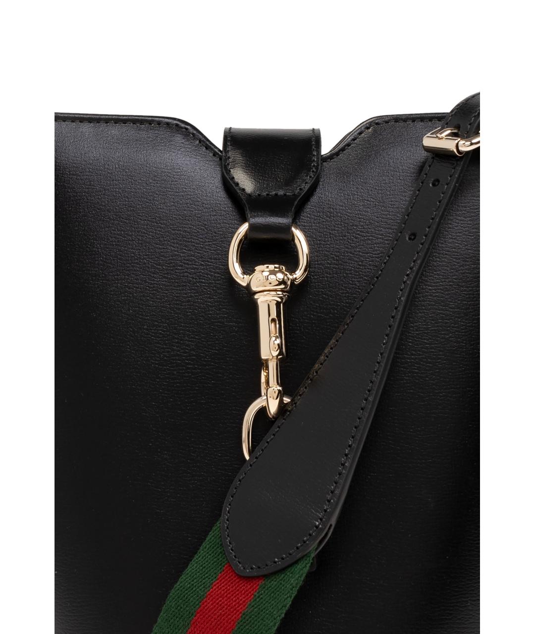 GUCCI Черная кожаная сумка через плечо, фото 5