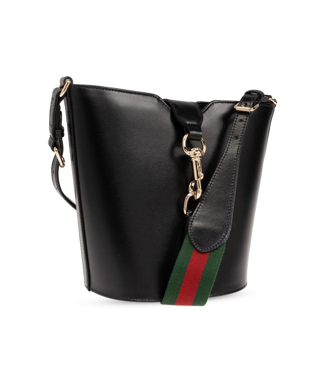 GUCCI Черная кожаная сумка через плечо, фото 3