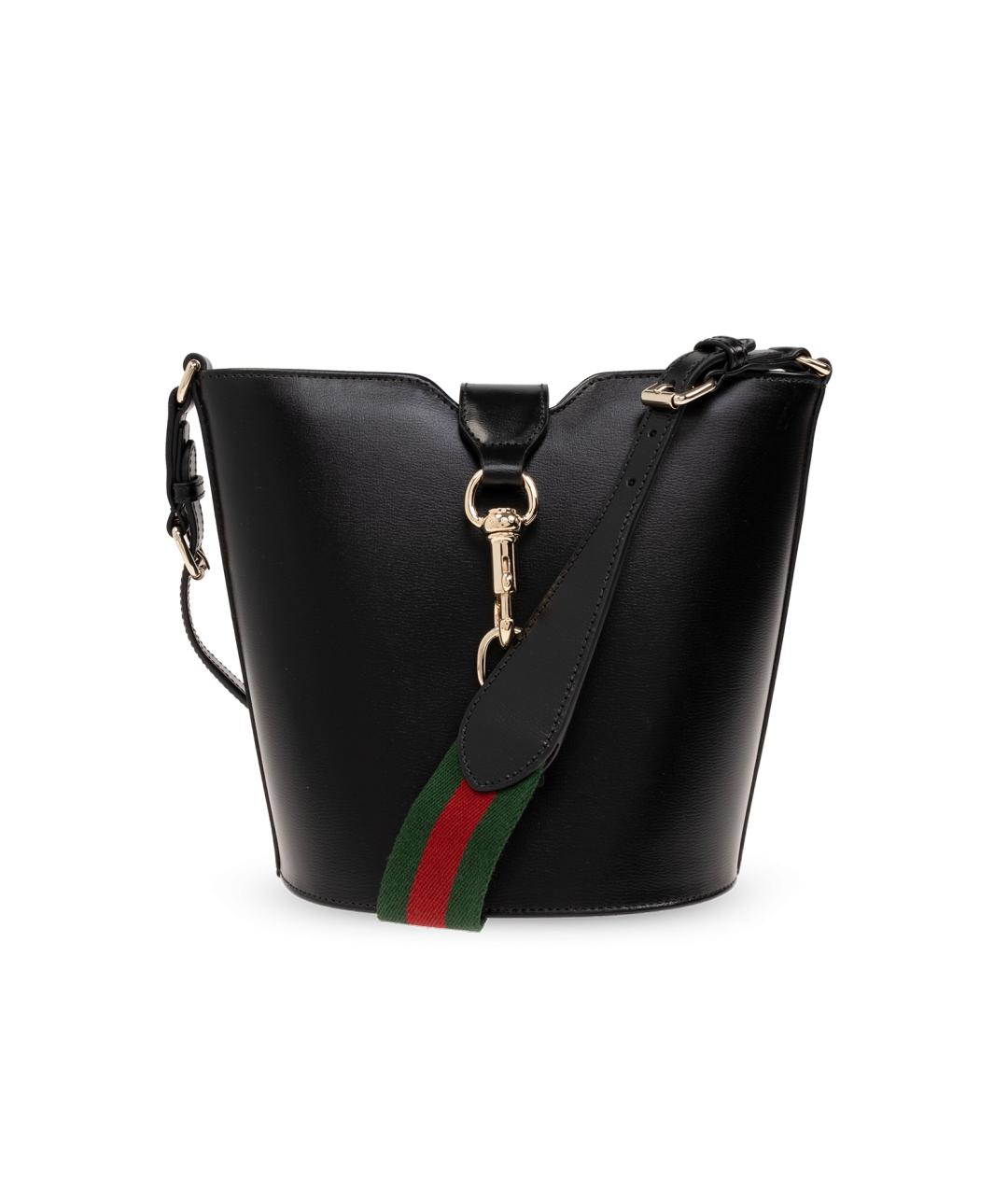 GUCCI Черная кожаная сумка через плечо, фото 1