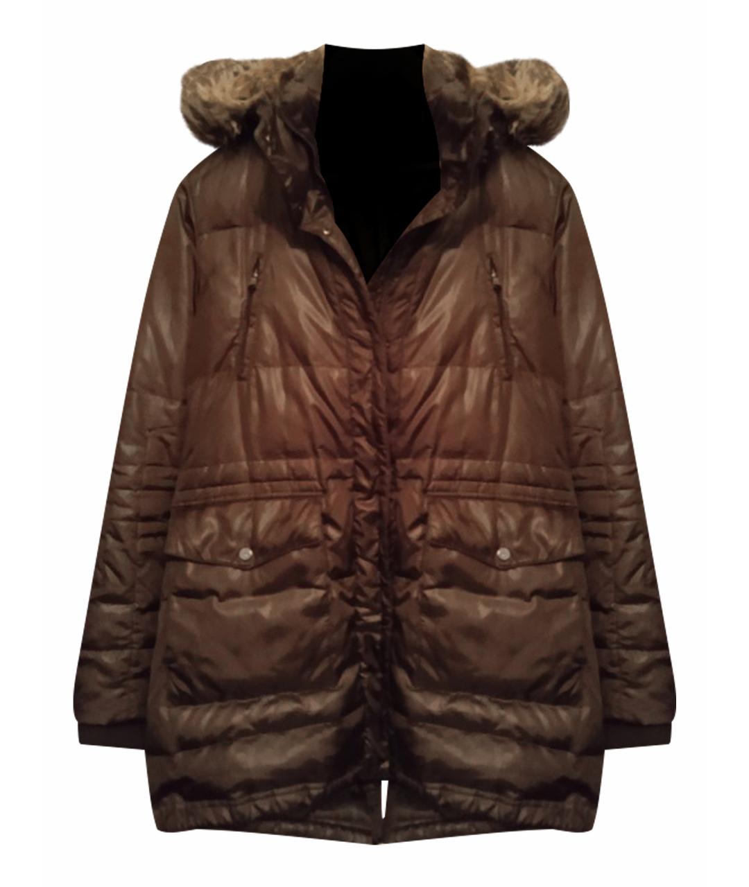 RALPH LAUREN Коричневый полиэстеровый пуховик, фото 1