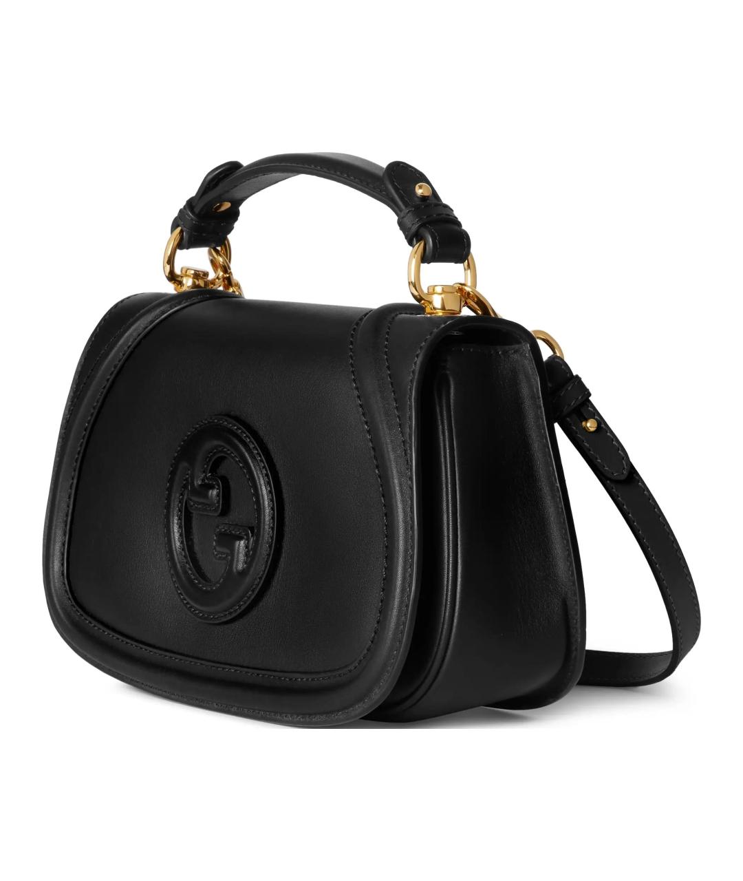 GUCCI Черная кожаная сумка через плечо, фото 2