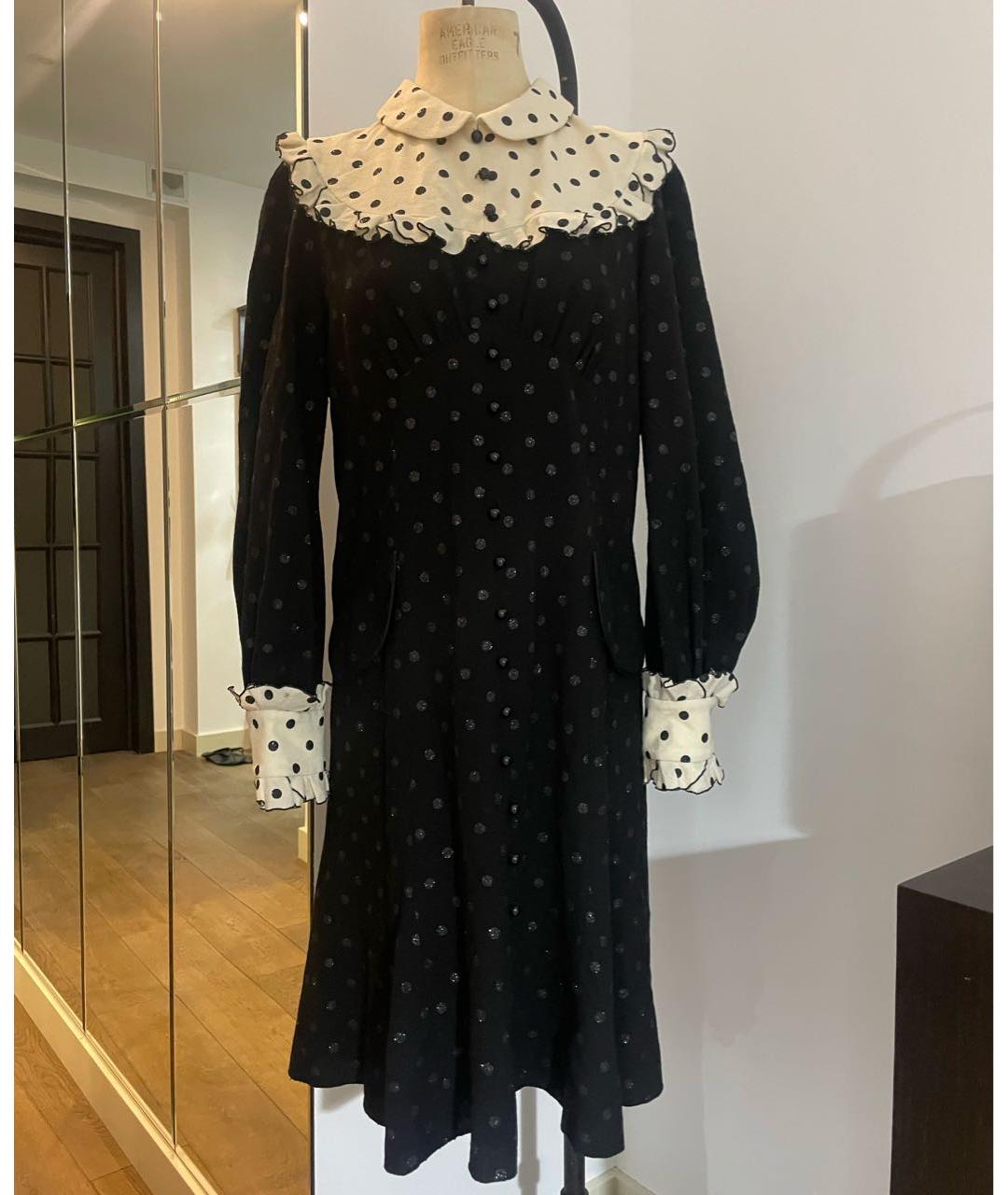 MARC JACOBS Черное шерстяное коктейльное платье, фото 8
