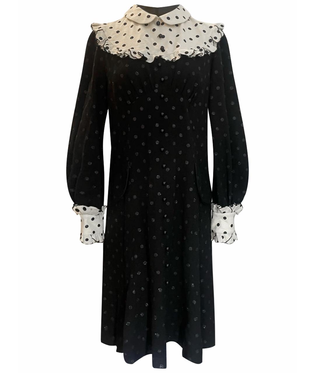 MARC JACOBS Черное шерстяное коктейльное платье, фото 1