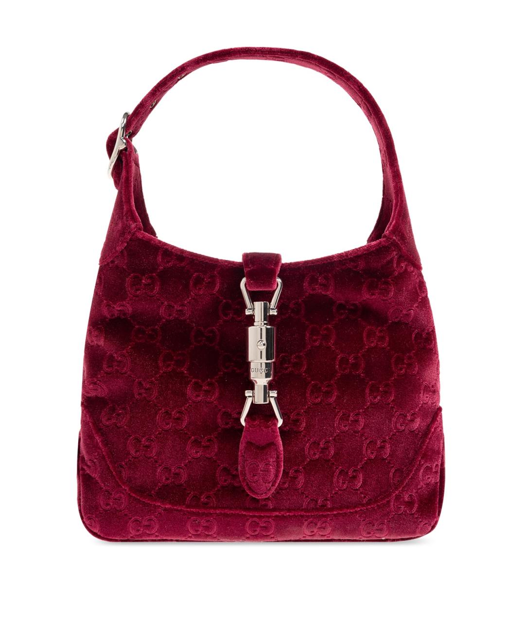 GUCCI Розовая бархатная сумка с короткими ручками, фото 1