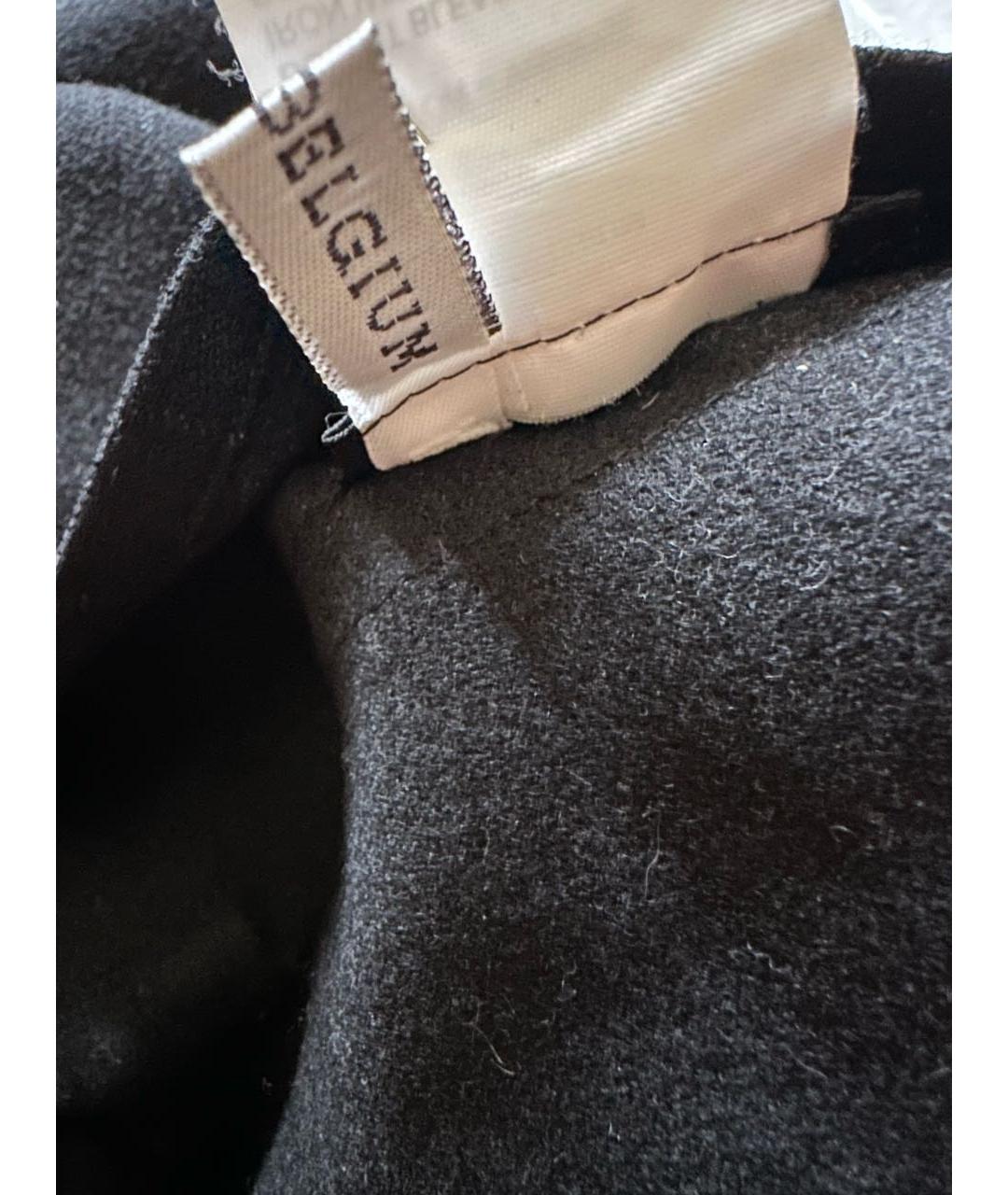ANN DEMEULEMEESTER Черная шерстяная юбка миди, фото 4