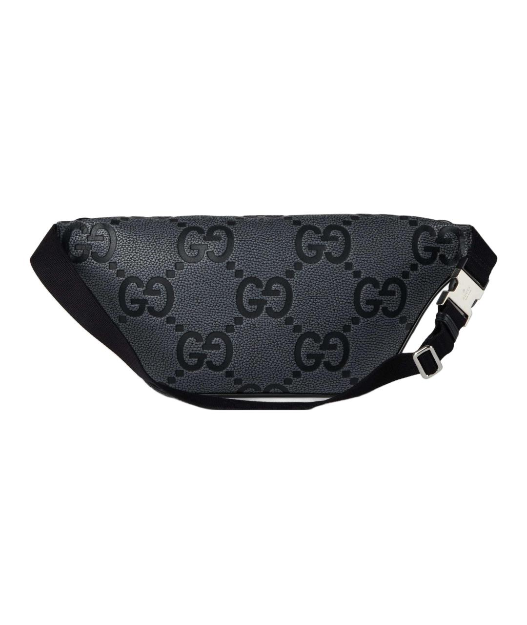 GUCCI Черная поясная сумка из канвы, фото 3