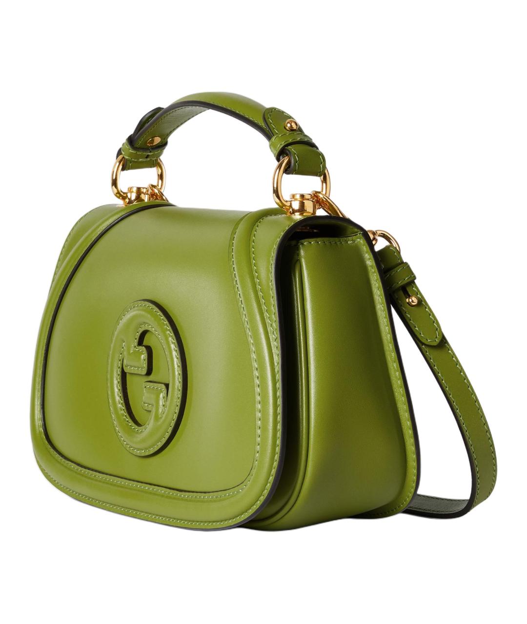 GUCCI Зеленая кожаная сумка через плечо, фото 2