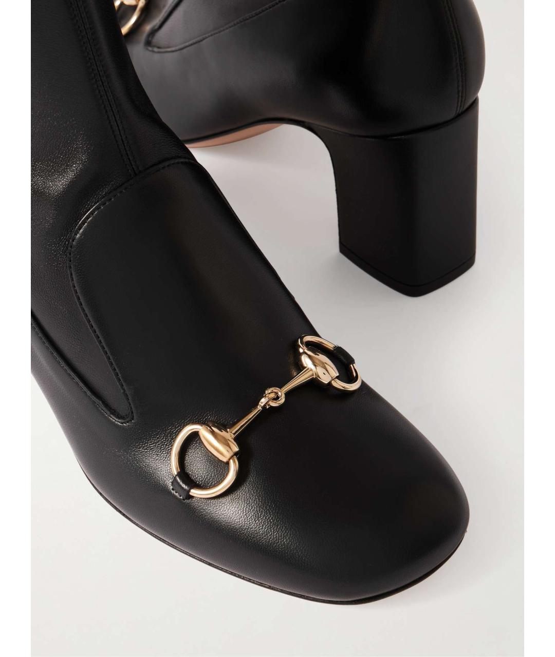 GUCCI Черные кожаные ботильоны, фото 8