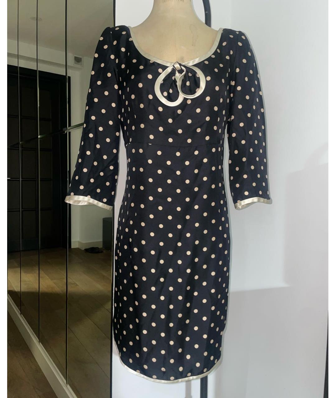 MARC JACOBS Черное шелковое коктейльное платье, фото 8