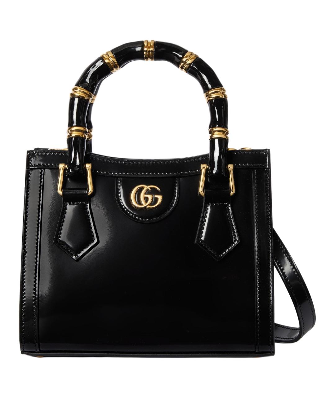 GUCCI Черная кожаная сумка через плечо, фото 1