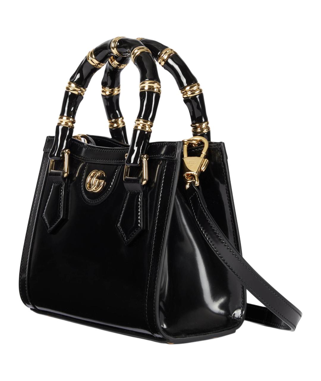 GUCCI Черная кожаная сумка через плечо, фото 2