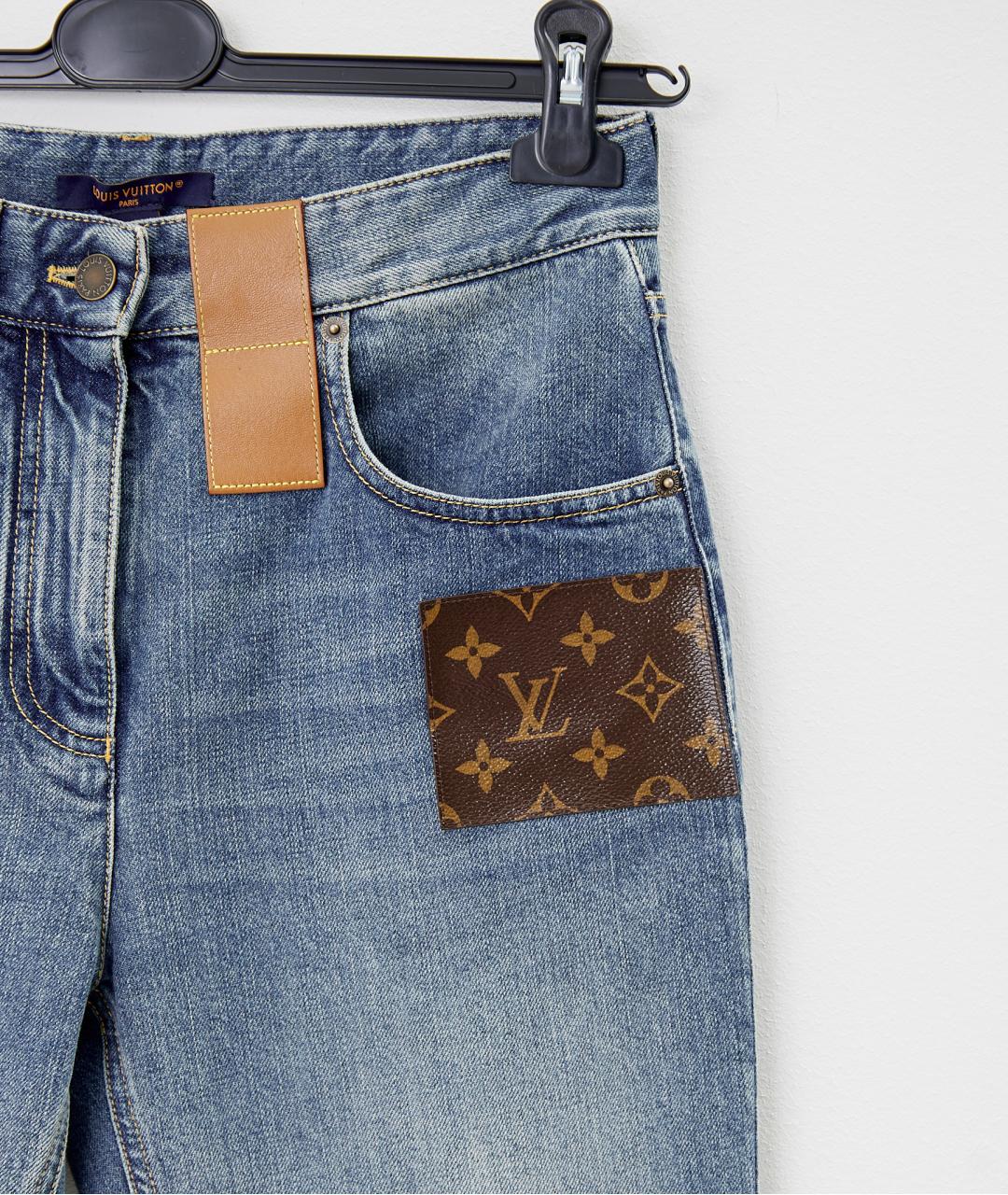 LOUIS VUITTON Синие хлопковые прямые джинсы, фото 3