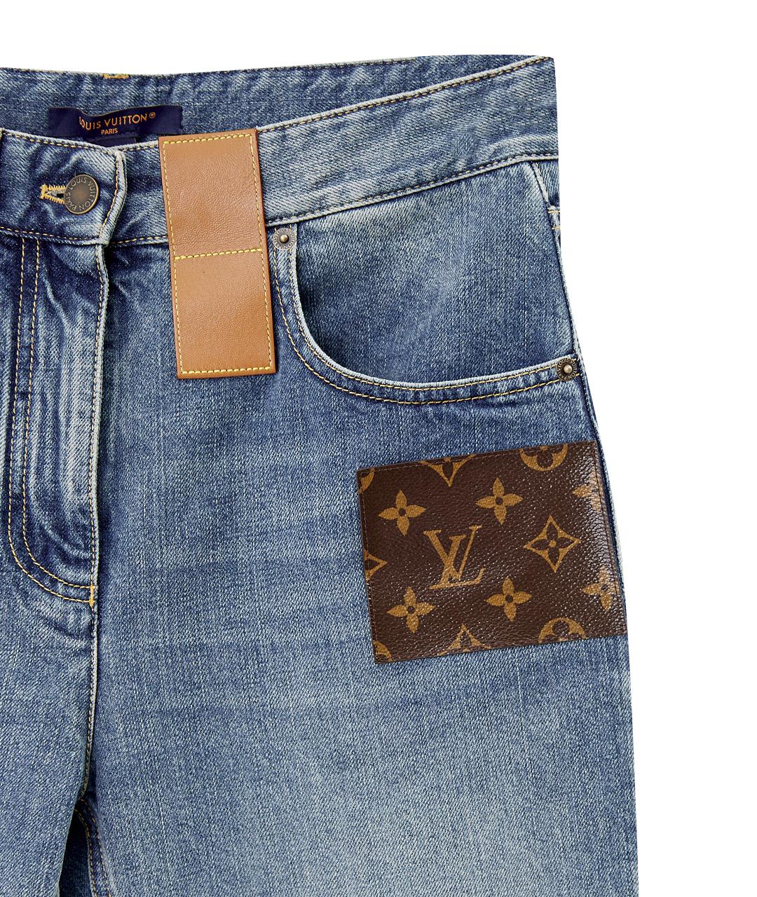 LOUIS VUITTON Синие хлопковые прямые джинсы, фото 11