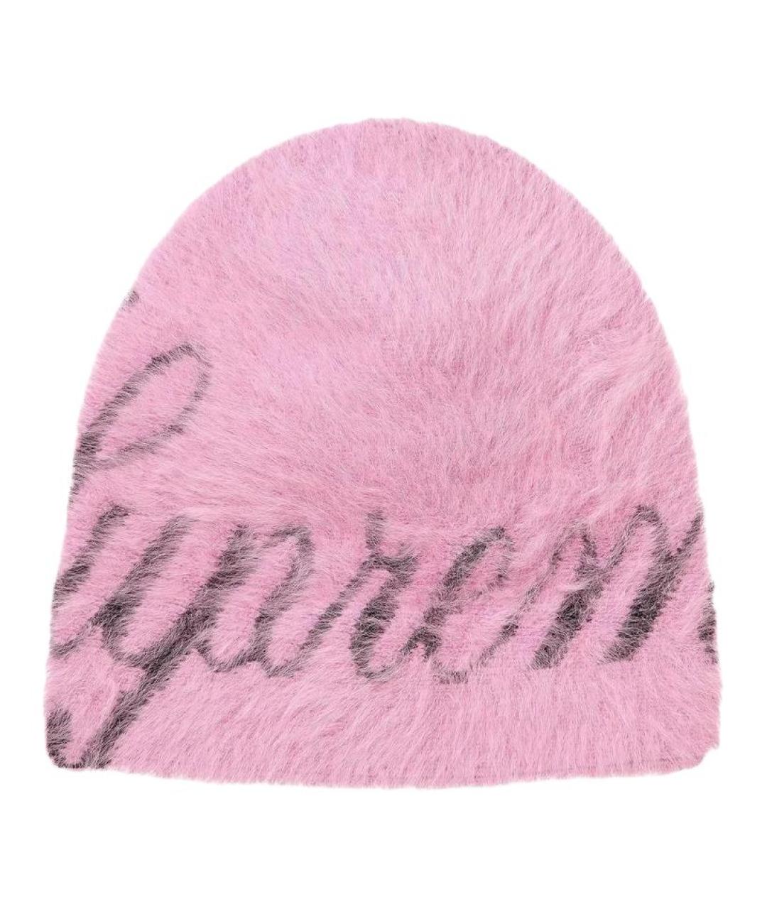 SUPREME Розовая шапка, фото 1
