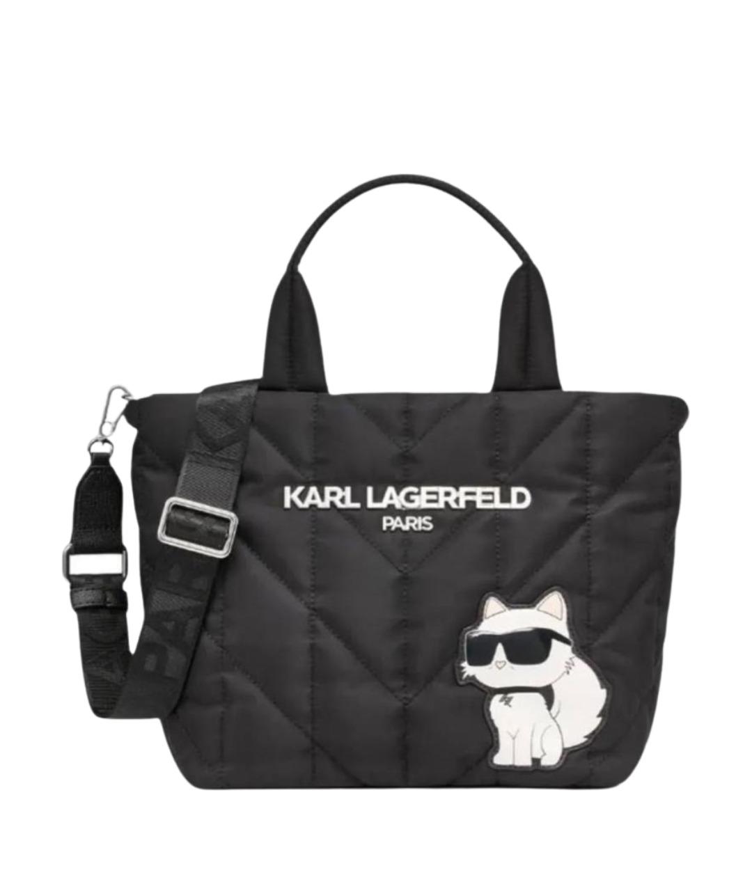 KARL LAGERFELD Черная сумка тоут, фото 1