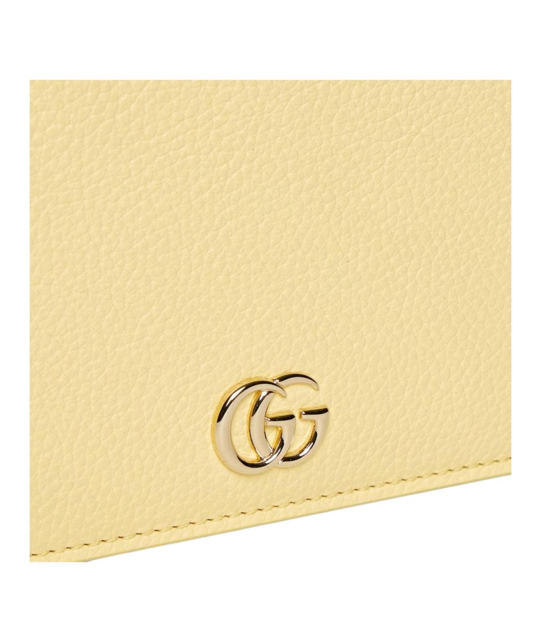 GUCCI Желтая кожаная сумка через плечо, фото 5