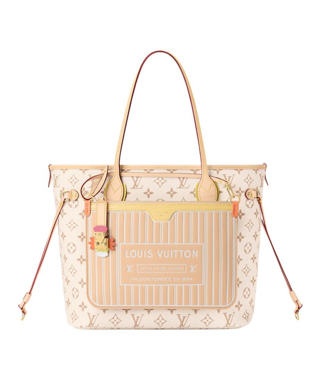 LOUIS VUITTON Бежевая сумка через плечо из канвы, фото 1