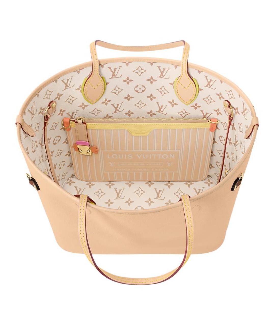 LOUIS VUITTON Бежевая сумка через плечо из канвы, фото 5