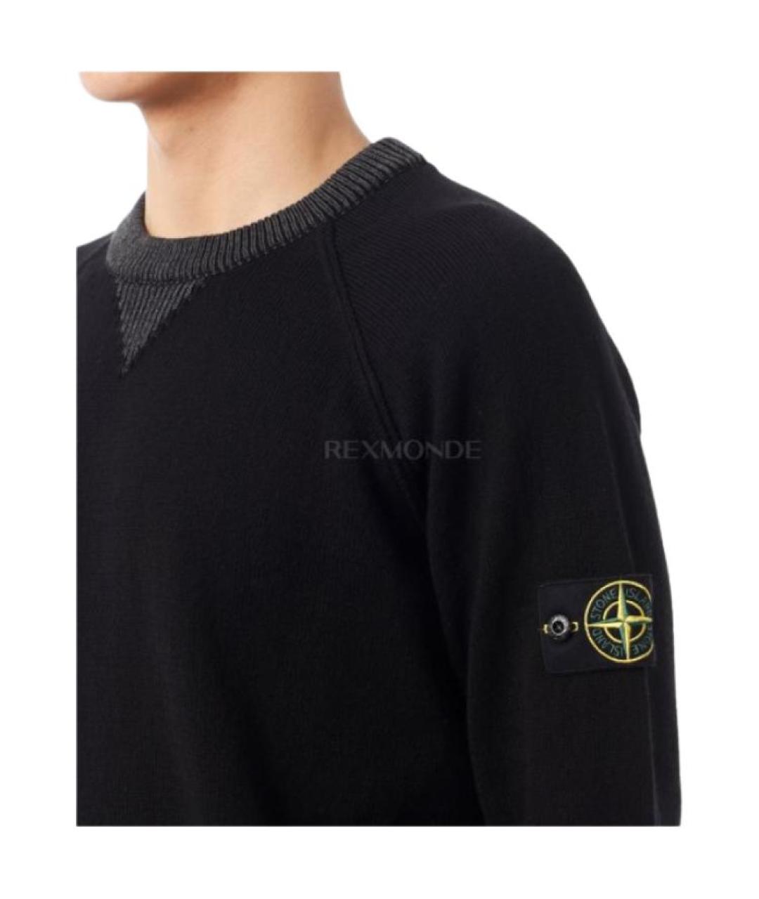 STONE ISLAND Черный джемпер / свитер, фото 5