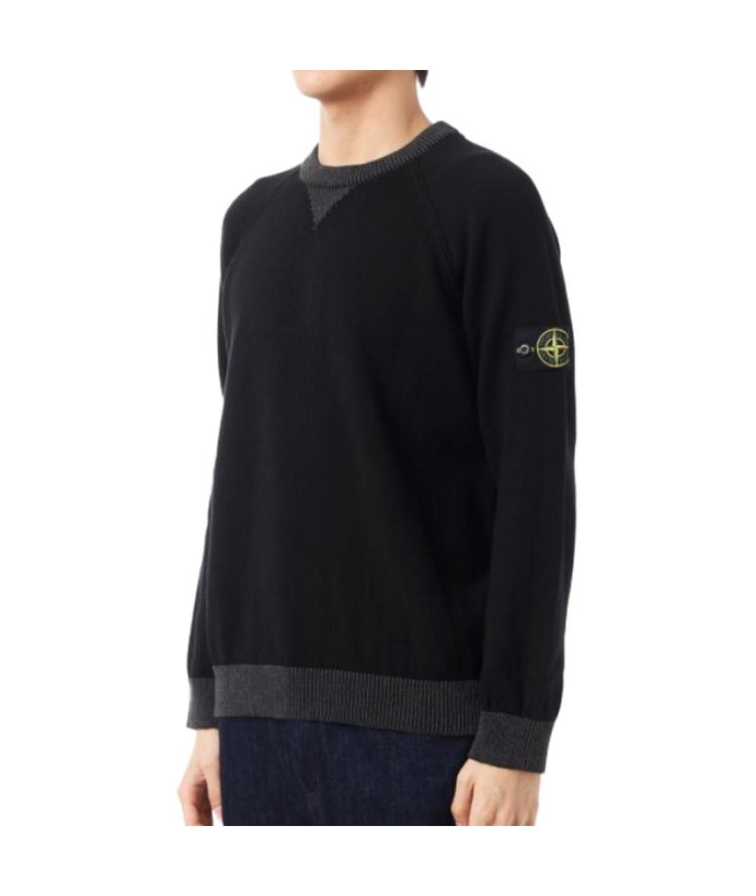 STONE ISLAND Черный джемпер / свитер, фото 4