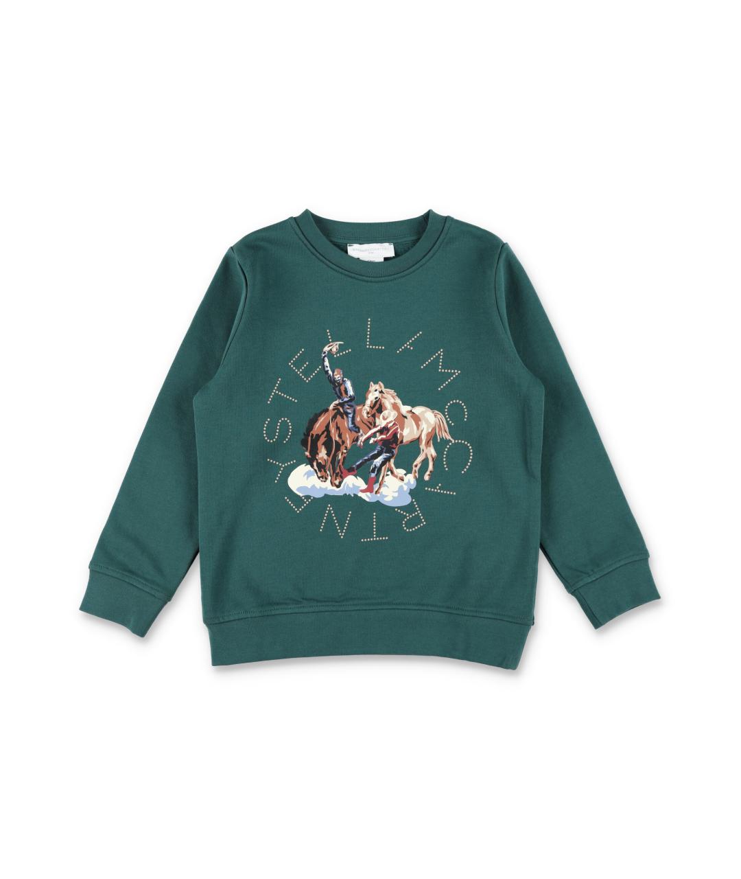 STELLA MCCARTNEY KIDS Зеленая хлопковая детская футболка, фото 1
