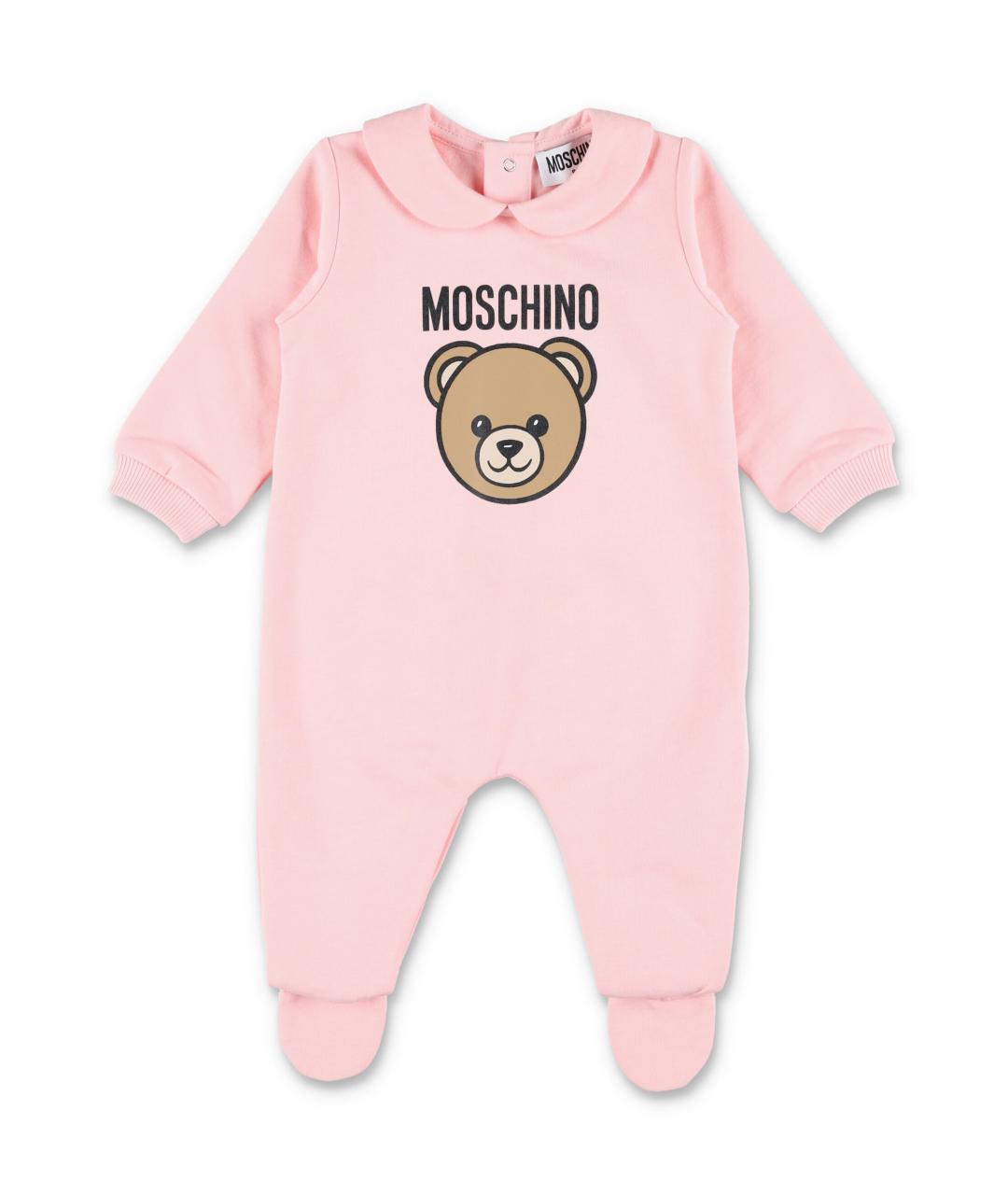 MOSCHINO Розовый хлопковый комбинезон, фото 1