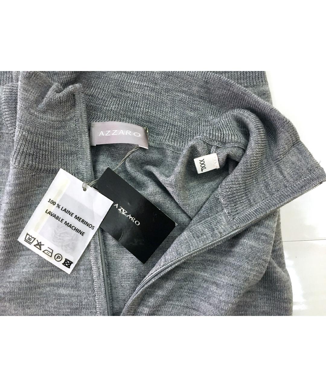 AZZARO Серый шерстяной джемпер / свитер, фото 3