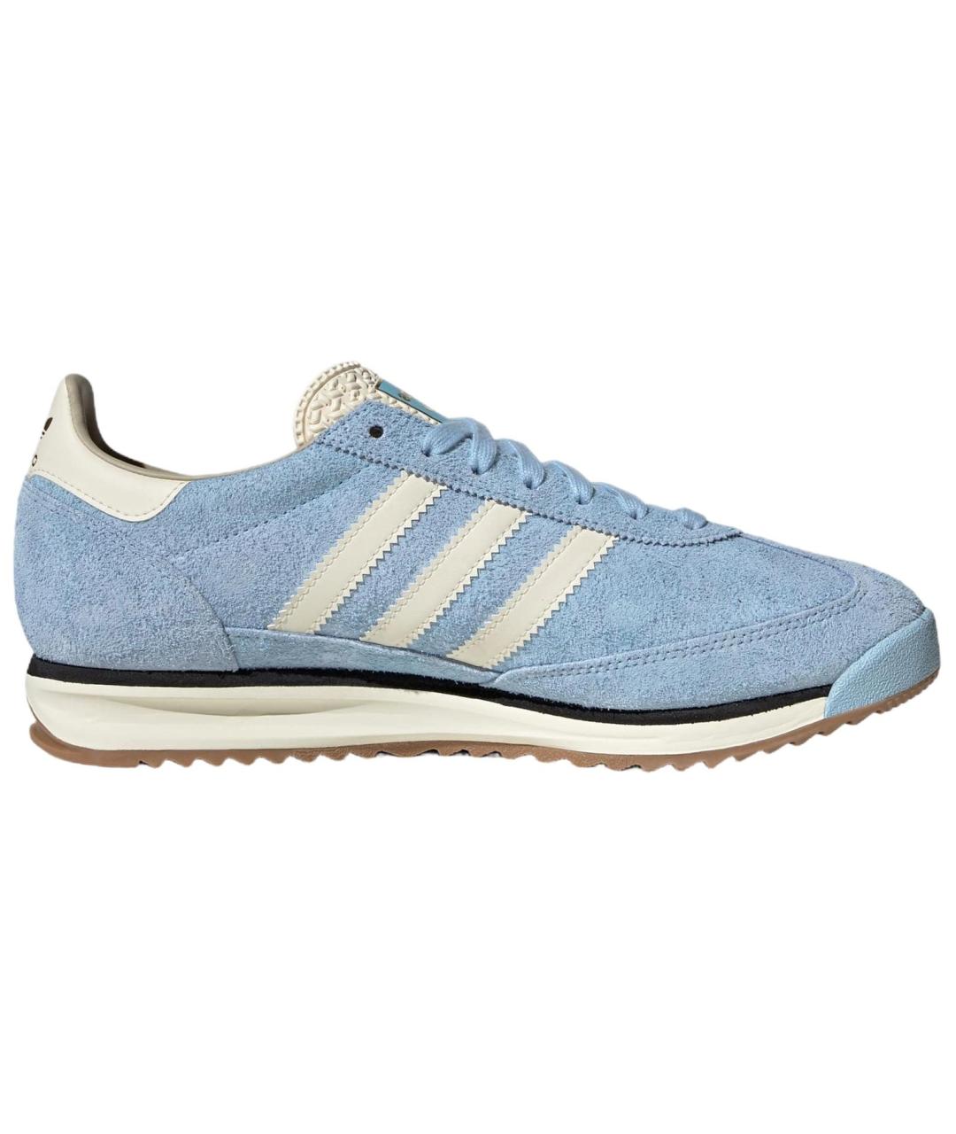 ADIDAS Голубые кожаные низкие кроссовки / кеды, фото 2