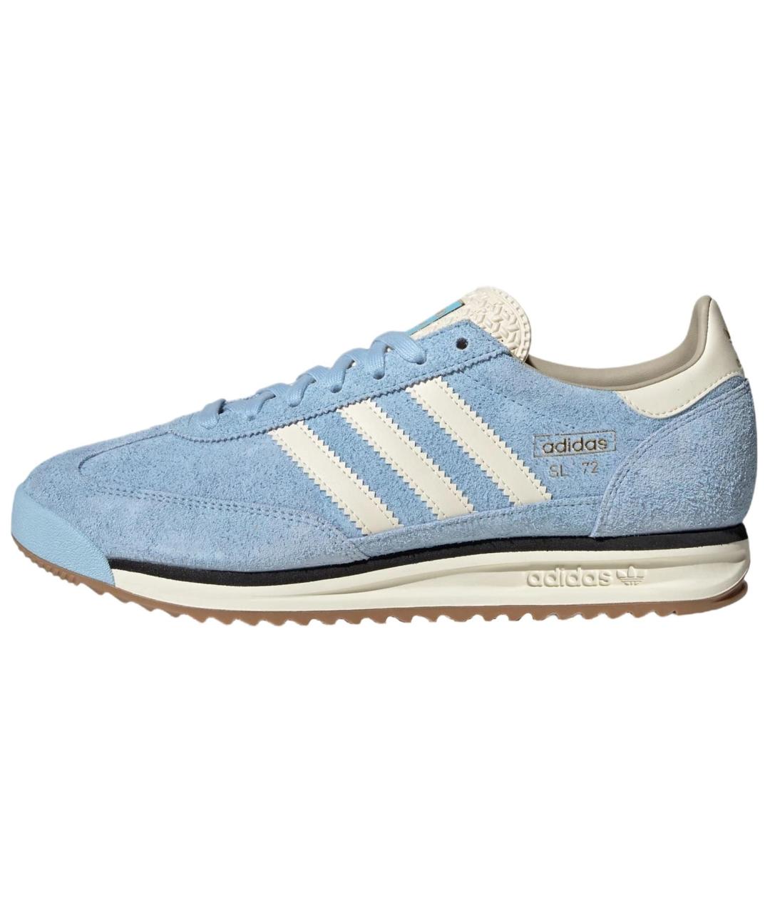 ADIDAS Голубые кожаные низкие кроссовки / кеды, фото 5
