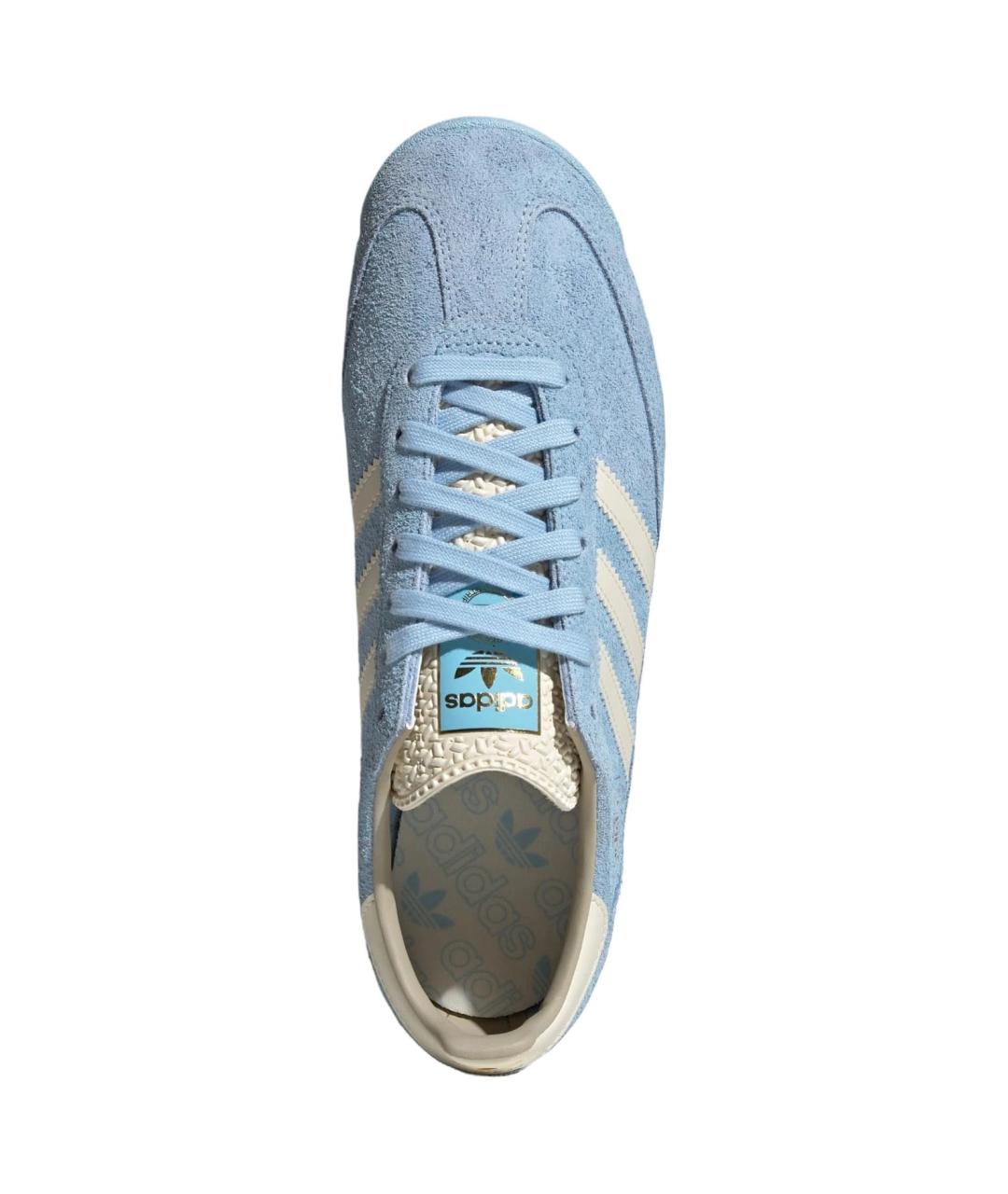 ADIDAS Голубые кожаные низкие кроссовки / кеды, фото 4