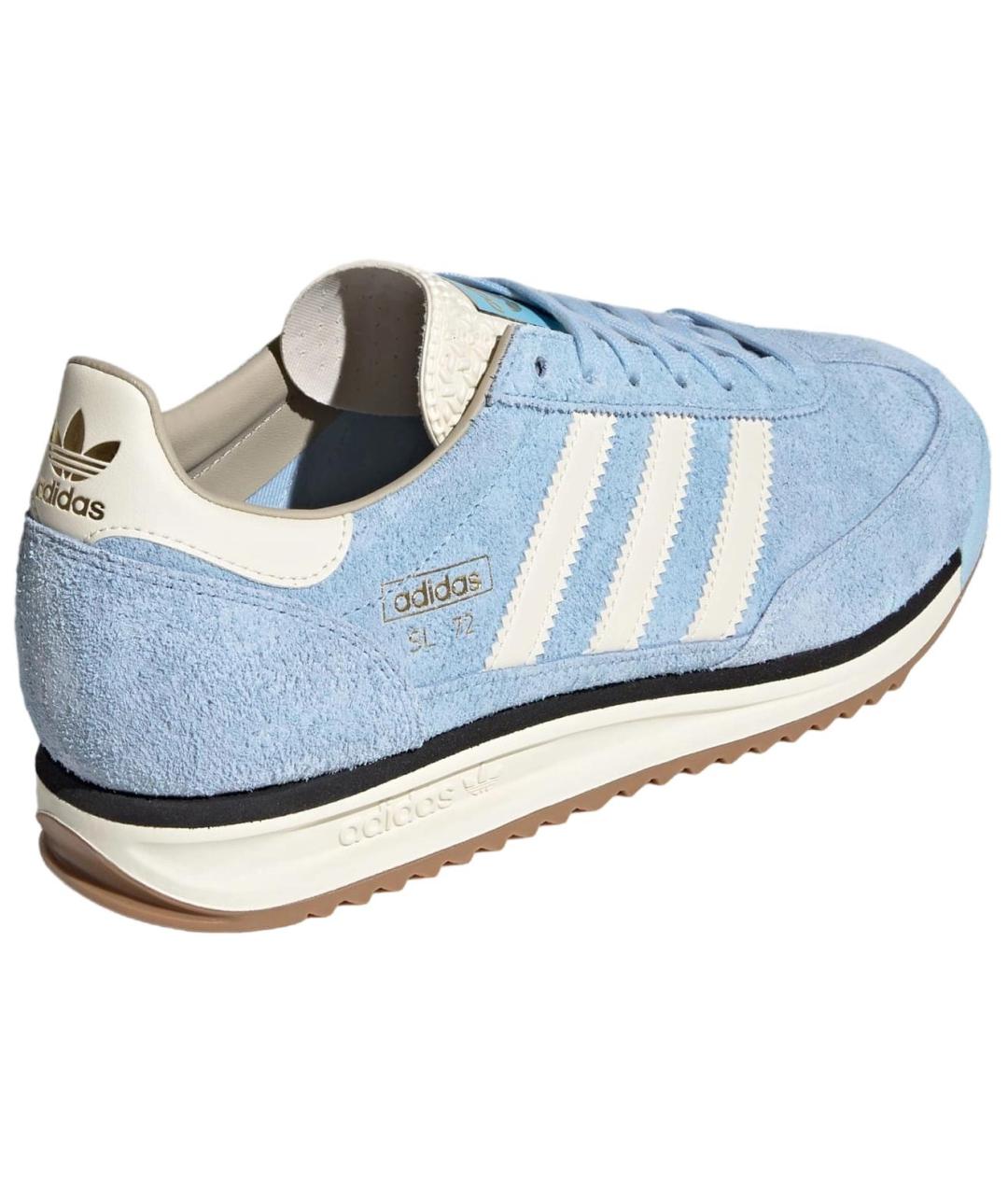 ADIDAS Голубые кожаные низкие кроссовки / кеды, фото 6