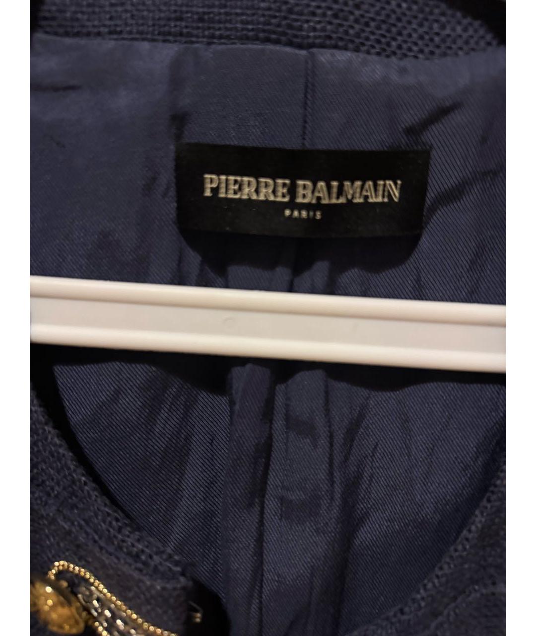 PIERRE BALMAIN Темно-синий вискозный жакет/пиджак, фото 3