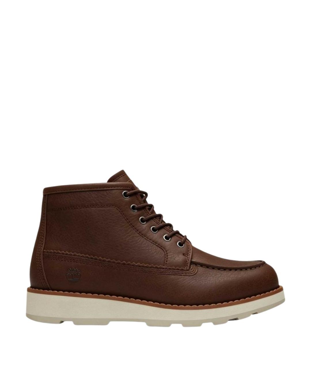 TIMBERLAND Коричневые кожаные низкие ботинки, фото 1