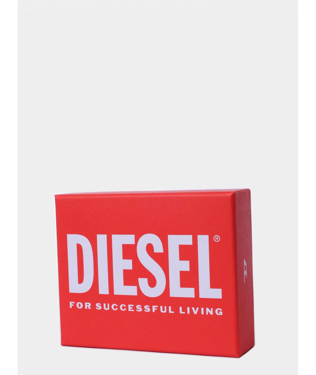 DIESEL Черный кожаный кошелек, фото 4