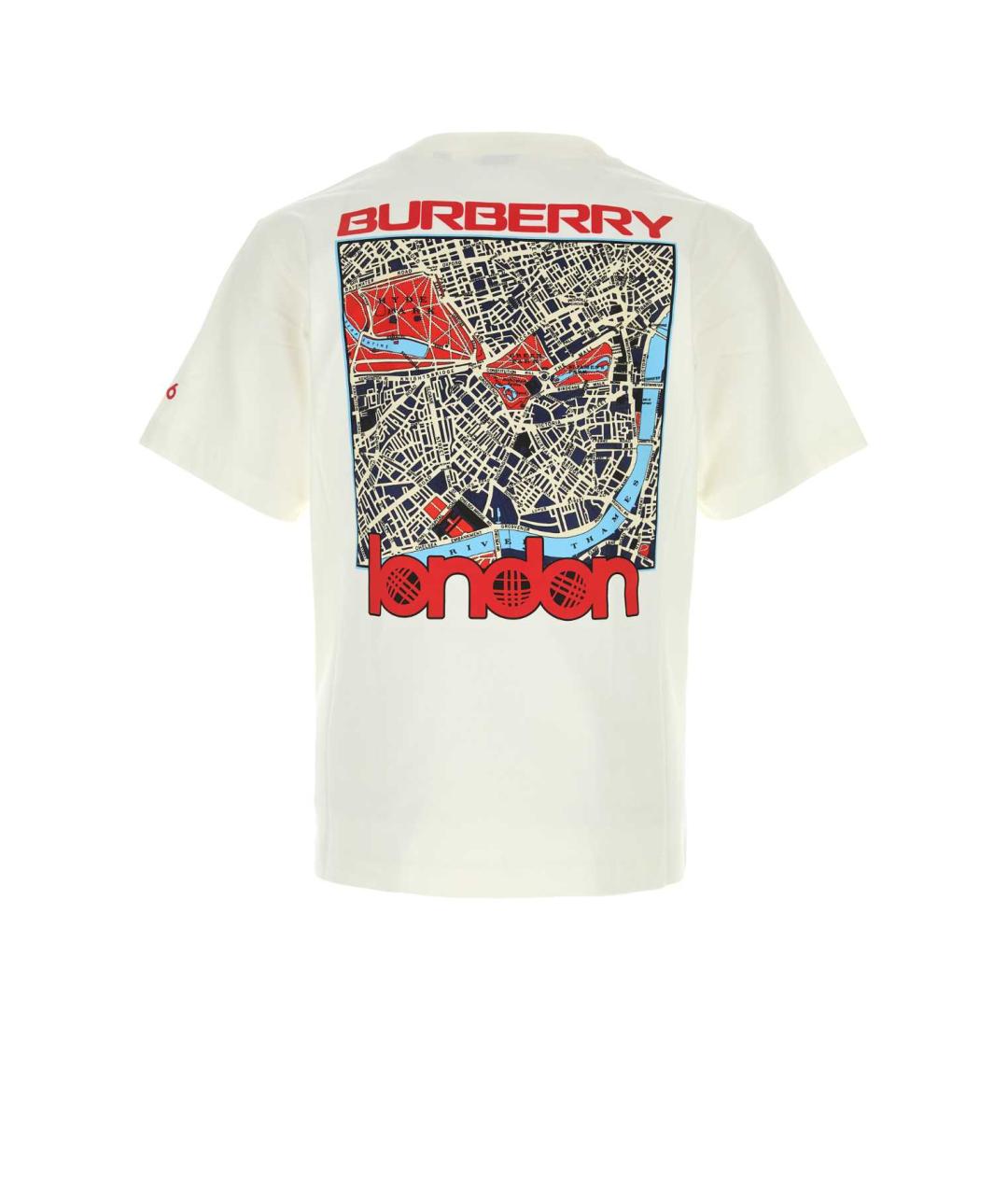 BURBERRY Белая хлопковая футболка, фото 2